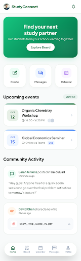 StudyConnect Home Screenshot